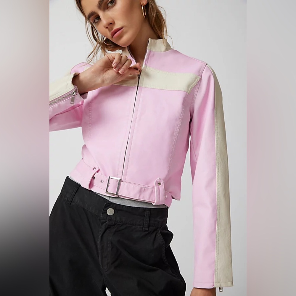 NEW UO Jordan Faux Leather Racer Moto Jacket